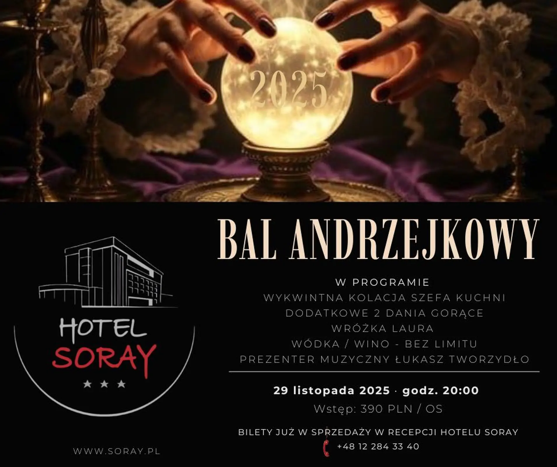 bal andrzejkowy 2025 hotel soray wieliczka